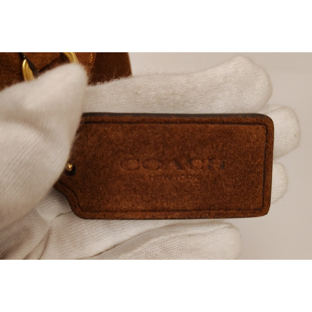 COACH Brooklyn Suede Shoulder Bag 28 - Warm Brown - Medium - NWT - Picture 11 of 14